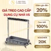 Giá Treo Dụng Cụ Vệ Sinh Cao Cấp - Inox Chống Gỉ, Khung Thép Bọc PVC, Bánh Xe Có Phanh, Size Nhỏ và Lớn