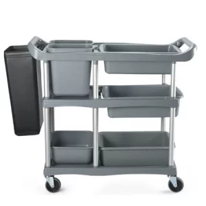 Xe Đẩy Phục Vụ Bàn Ăn Nhà Hàng, Khách Sạn - Xe Dọn Đồ Ăn Thừa Khách Sạn. Mã SP 032E