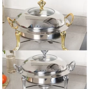 Bộ nồi lẩu/nồi buffet đun bếp cồn khô inox hãng NOOCIOUS Kích thước: 18cm/20cm/22cm/24cm/26cm/28cm