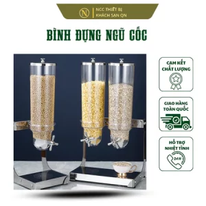 Bình Đựng Ngũ Cốc Inox Cao Cấp - Chuyên Dụng Cho Nhà Hàng, Khách Sạn, Buffet