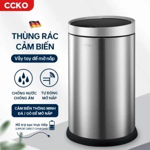 Thùng rác thông minh CCKO CK9916, thùng đựng rác cảm ứng, cảm biến chống bám bẩn inox 410 cao cấp dung tích 6L 9L 12L