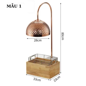 Đèn hâm nóng thức ăn buffet cao cấp Kèm giỏ chiên Công Suất 250W/500W.