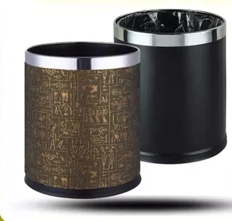 Thùng Đựng Rác 2 Lớp Dáng Tròn Dùng Cho Nhà Hàng Khách Sạn, Văn Phòng Mã SP KL-06 10L