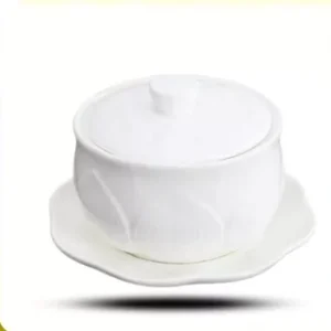 Bát Súp Mini Hình Hoa Cánh Sen - Thố Chưng Yến Chất Liệu Gốm Sứ Size 4 330ml