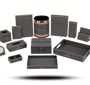 Bộ Đồ Dùng Khách Sạn Cao Cấp | Thương Hiệu HST | Model HD13 | Bọc Da, 13 Chi Tiết, Sang Trọng