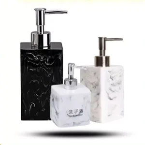Bình dầu gội sữa tắm giả vân đá chất liệu resin cao cấp dung tích 400ml,500ml.