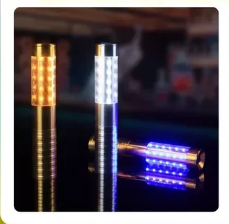 Gậy phất sánh đèn LED chụp đầu chai rượu chất liệu hợp kim nhôm,acrylic.