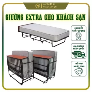 Giường Extra Bed Cho Khách Sạn Kích Thước 90x195cm Đệm Dày 20cm