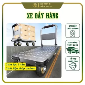 Xe đẩy hàng chất liệu thép cacbon,chịu tải đến 650kg bamhs xe xoay 360độ di chuyển nhẹ nhàng