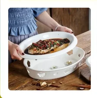 Đĩa Cồn Hâm Giữ Nóng Đồ Ăn/Bếp Đĩa Hình Bầu Dục Size 12 Dài 30cm