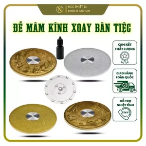 Đế Mâm Kính Xoay Bàn Tiệc - Hoa Văn Rồng Phượng Sang Trọng, Đa Dạng