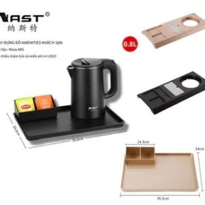 Bộ Khay Trà, Cà Phê và Ấm Siêu Tốc NAST - Chất Liệu Nhựa ABS Cao Cấp, Thiết Kế Tối Ưu, An Toàn và Tiện Lợi, Phù Hợp Cho
