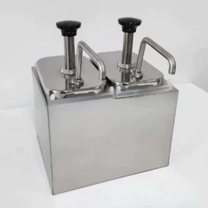 Bình đựng sốt inox 2L có vòi bơm tiện lợi chống gỉ dùng cho nhà hàng quán ăn khách sạn