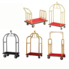 Xe đẩy hành lý khách sạn,chất liệu inox 201,mạ vàng cao cấp.