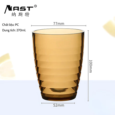 Cốc nhựa PC 270ml chống vỡ, màu sắc đa dạng, sang trọng - Ảnh 8