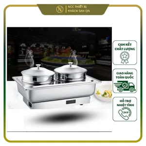 Nồi Hấp Bánh, Ủ Cháo, Ủ Canh 2 Ngăn 4L x 2 - Inox Cao Cấp, Tiết Kiệm Điện hãng YUDING cho nhà hàng khách sạn.