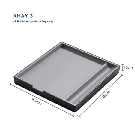 Bộ Amenities Khách Sạn Cao Cấp Màu Xám Đen Nhựa Abs Chống Cháy - Ảnh 7