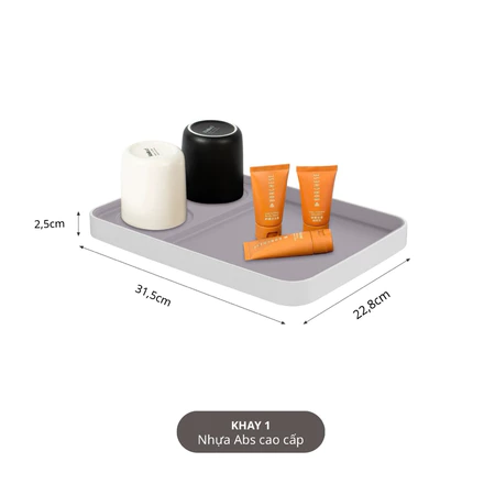 Bộ Amenities Khách Sạn Sang Trong Màu Ghi Trắng, Chất Liệu Abs Cao Cấp - Ảnh 5