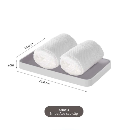 Bộ Amenities Khách Sạn Sang Trong Màu Ghi Trắng, Chất Liệu Abs Cao Cấp - Ảnh 7