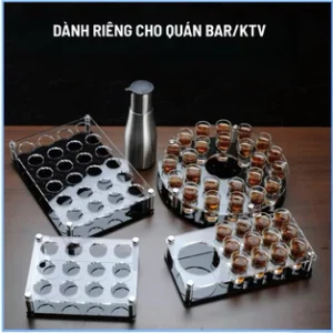 Khay Đựng Ly Acrylic Cao Cấp - Khay Bar KTV Chất Lượng, Sang Trọng, Sức Chứa Lớn