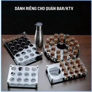 Khay Đựng Ly Acrylic Cao Cấp - Khay Bar KTV Chất Lượng, Sang Trọng, Sức Chứa Lớn