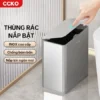 Thùng rác nắp bật CCKO CK8873 inox cao cấp, thùng đựng rác có nắp để nhà vệ sinh, phòng tắm, nhà bếp, phòng ngủ 8L