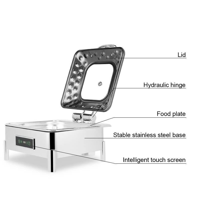 Nồi hâm buffet vuông 6L dùng điện PH-229-23 - Ảnh 4